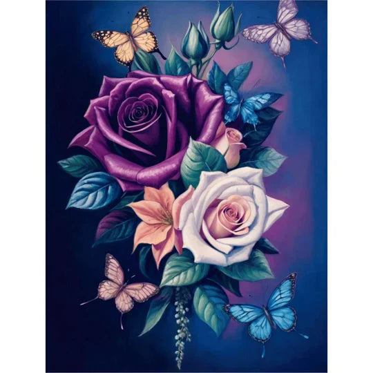 Diamond Painting Bunte Blumen