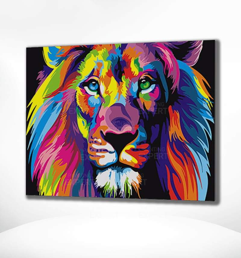 Diamond Painting Bunter Löwe