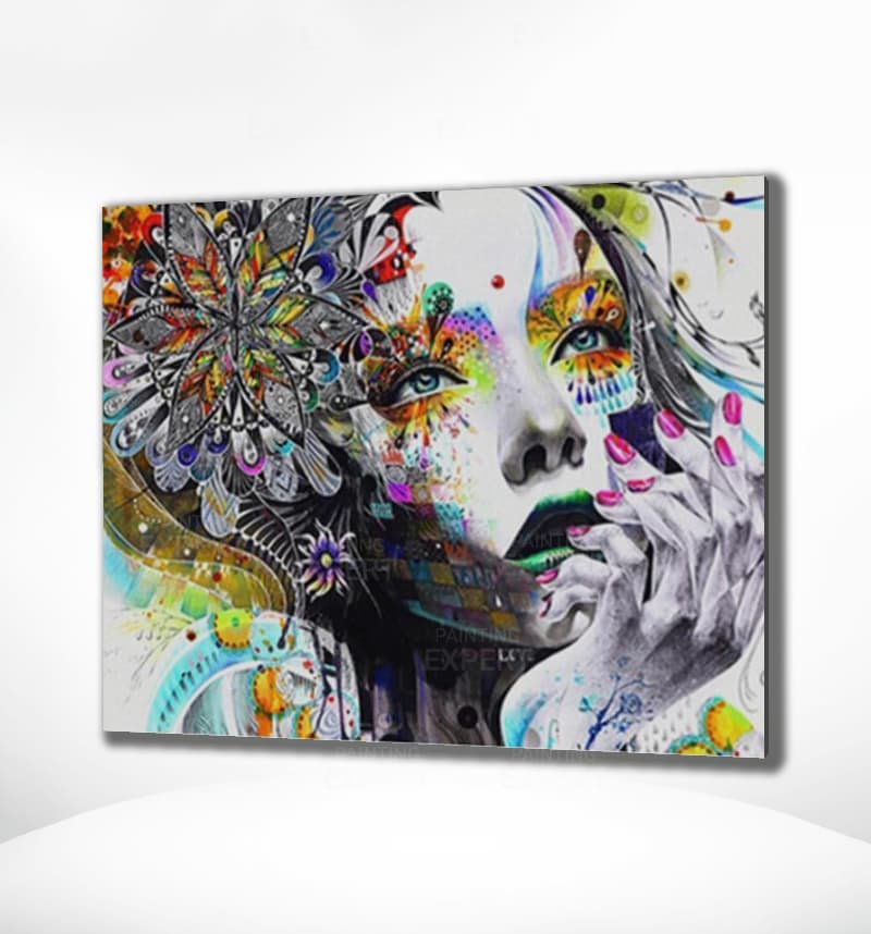 Diamond Painting Frau mit Blume