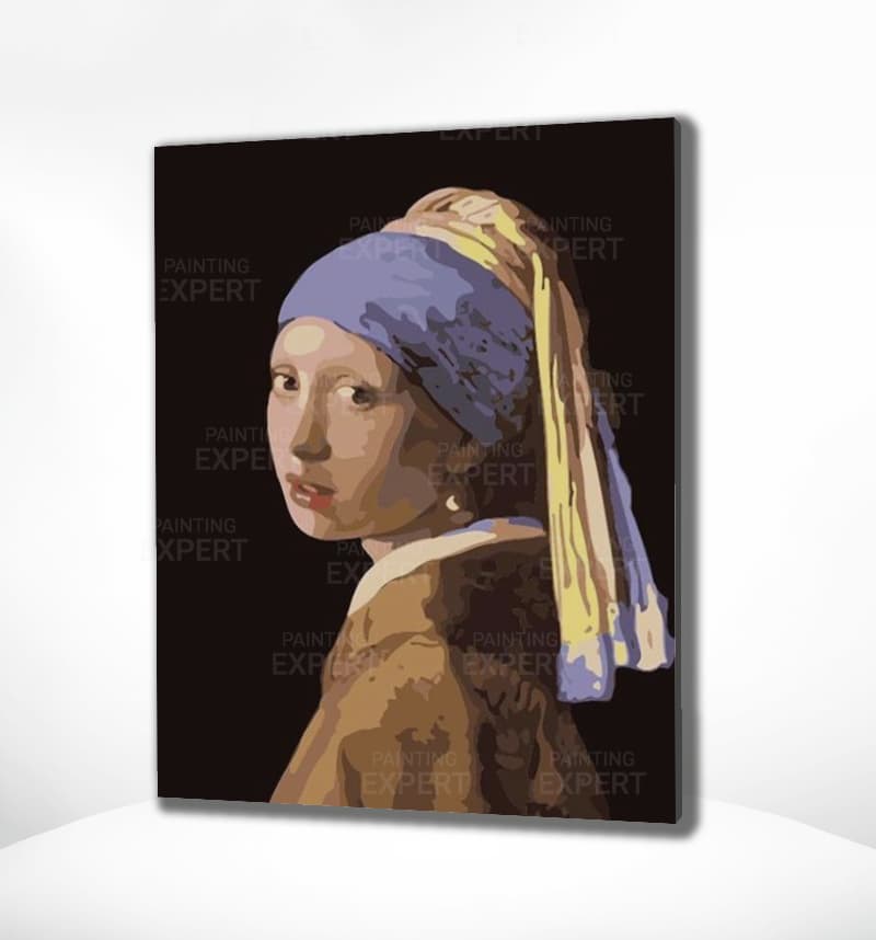 Diamond Painting Mädchen mit der Perlenohrring