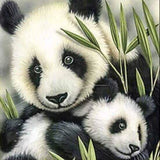 Diamond Painting Panda Bambus