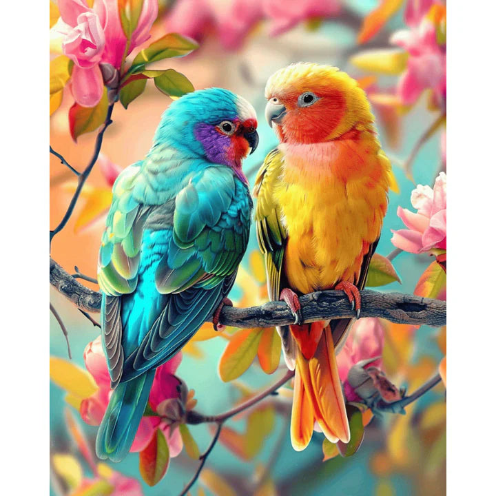Diamond Painting Zwei Vögel