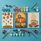 Malen nach Zahlen – 3 Mini-Gemälde - Herbstglück