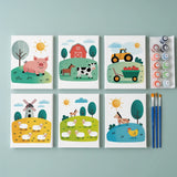 Malen nach Zahlen – 6 Mini-Gemälde - Bauernhoffreunde