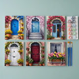 Malen nach Zahlen – 6 Mini-Gemälde - Blütenblätter & Portale