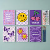 Malen nach Zahlen – 6 Mini-Gemälde - Lila Vase