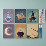 Malen nach Zahlen – 6 Mini-Gemälde - Magie und Verzauberung