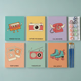 Malen nach Zahlen – 6 Mini-Gemälde - Verspielte Retro-Objekte