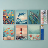 Malen nach Zahlen – 6 Mini-Gemälde - Wunder des Meeres