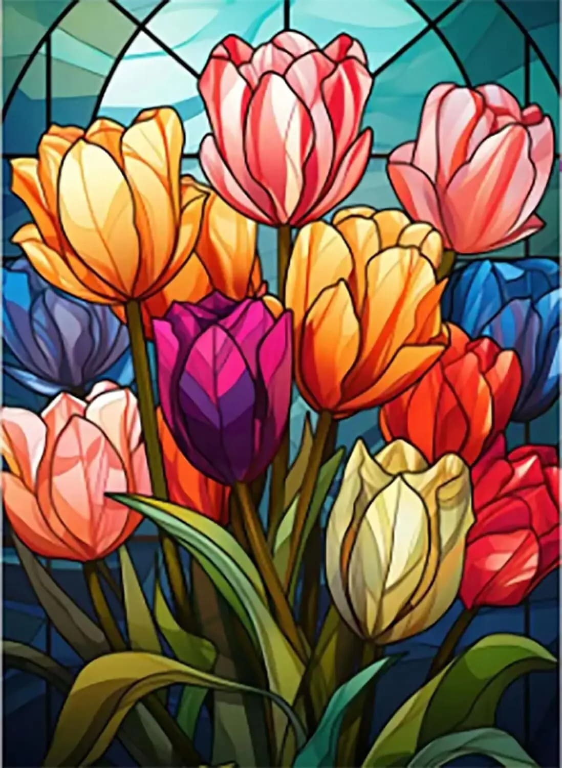 Malen nach Zahlen Wunderschöne Tulpen