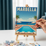 Malen nach Zahlen – 6 Mini-Gemälde - Die Global Getaway-Kollektion