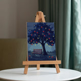 Malen nach Zahlen – 6 Mini-Gemälde - Obstgartennacht mit Sternen