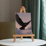 Malen nach Zahlen – 6 Mini-Gemälde - Waldkauz in der Dämmerung