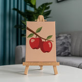 Malen nach Zahlen – 6 Mini-Gemälde - Spaziergang durch den Apfelgarten