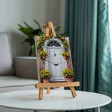 Malen nach Zahlen – 6 Mini-Gemälde - Blütenblätter & Portale