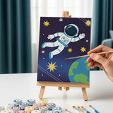 Malen nach Zahlen – 6 Mini-Gemälde - Kleine Astronauten