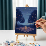 Malen nach Zahlen – 6 Mini-Gemälde - Obstgartennacht mit Sternen