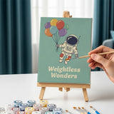 Malen nach Zahlen – 6 Mini-Gemälde - Retro-Weltraumwunder