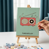 Malen nach Zahlen – 6 Mini-Gemälde - Verspielte Retro-Objekte