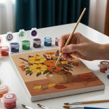 Malen nach Zahlen – 6 Mini-Gemälde - Saisonblüte