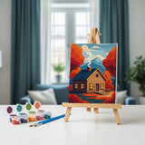 Malen nach Zahlen – 6 Mini-Gemälde - Erntetöne