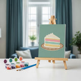 Malen nach Zahlen – 6 Mini-Gemälde - Retro Süße Leckereien