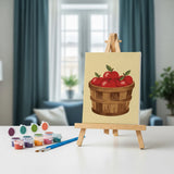 Malen nach Zahlen – 6 Mini-Gemälde - Spaziergang durch den Apfelgarten