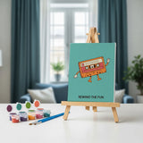 Malen nach Zahlen – 6 Mini-Gemälde - Verspielte Retro-Objekte