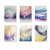 Malen nach Zahlen – 6 Mini-Gemälde - Ätherische Horizonte