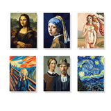 Malen nach Zahlen – 6 Mini-Gemälde - Geometrische Meisterwerke