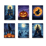 Malen nach Zahlen – 6 Mini-Gemälde - Spuknächte-Kollektion