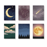 Malen nach Zahlen – 6 Mini-Gemälde - Verzauberter Himmel