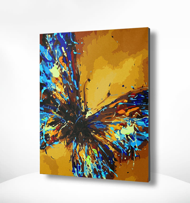 Malen nach Zahlen Blauer Schmetterling