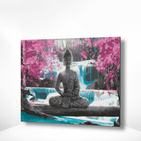 Malen nach Zahlen Buddha Rosa Blumen