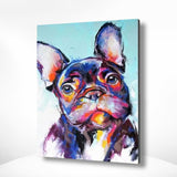Malen nach Zahlen Bunte Bulldogge