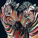 Malen nach Zahlen Bunte Zebras