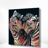 Malen nach Zahlen Bunte Zebras