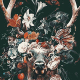 Malen nach Zahlen Hirsch mit Blumen