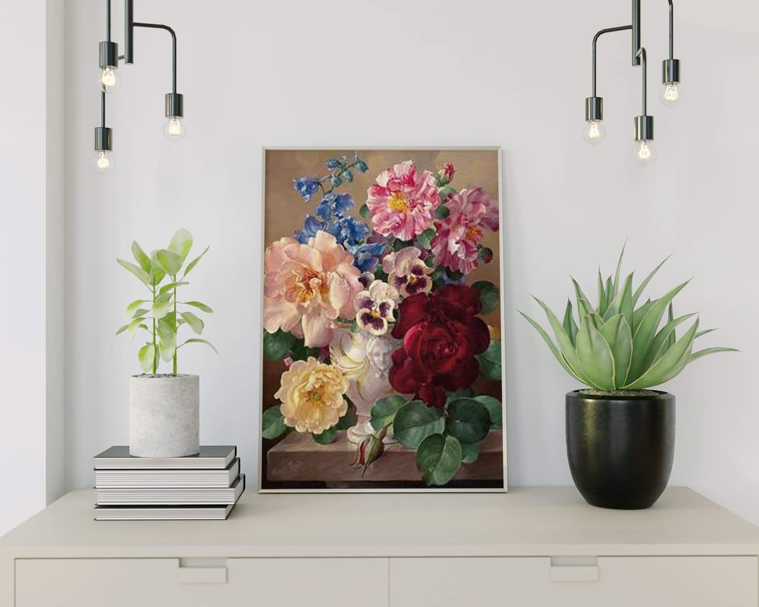 Malen nach Zahlen Porträt Blumen