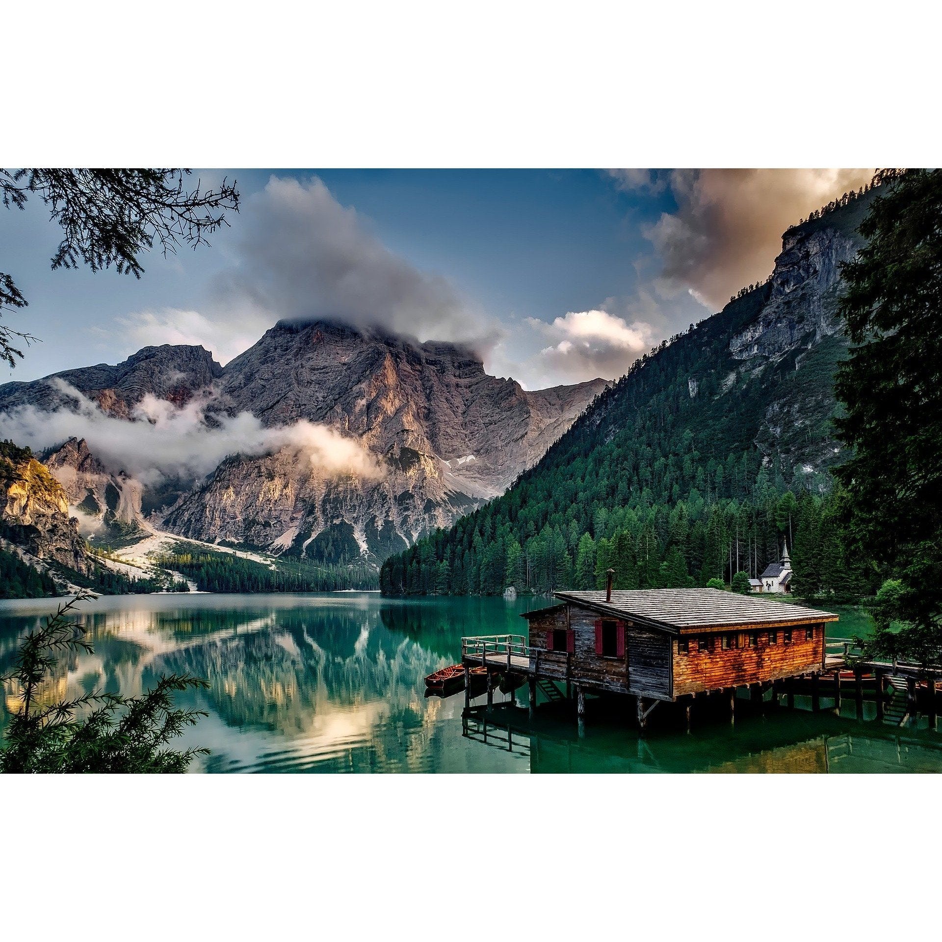 Malen nach Zahlen See in Italien