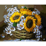 Malen nach Zahlen Sonnenblumen und Kamille