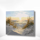 Malen nach Zahlen Strand mit Sonne