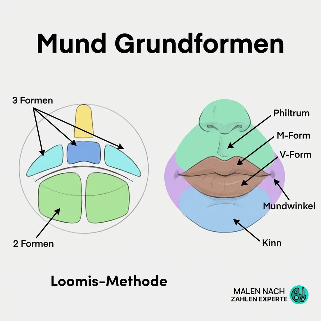 Mund zeichnen lernen in 5 einfachen Schritten