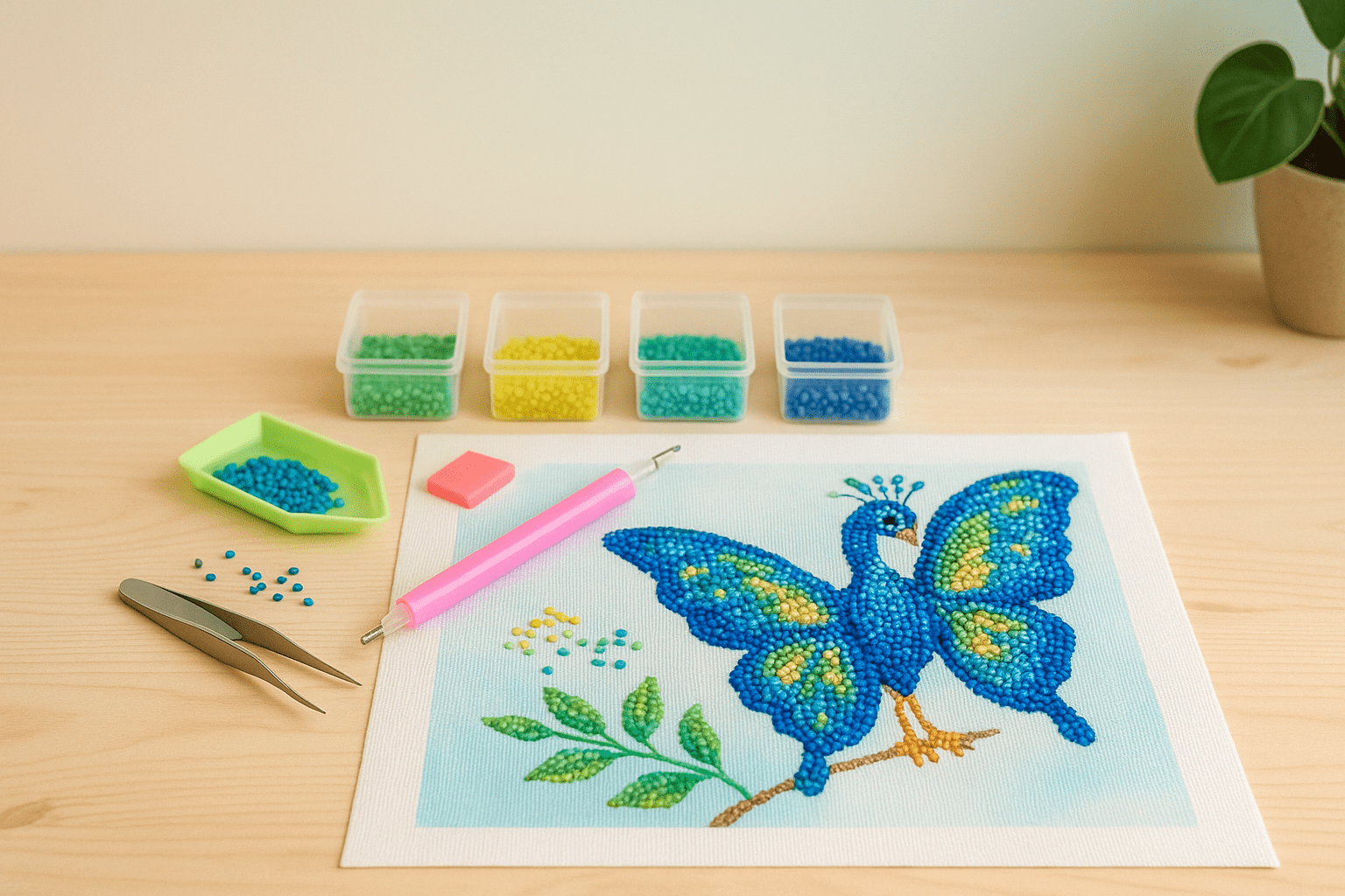 Cosmetische Tas Met Diamantschilderij - Doe-het-zelf Diamond Painting Knutselset Voor Meisjes Cosmetische Tas Met Diamantschilderij - Doe-het-zelf Diamond Painting Knutselset Voor Meisjes