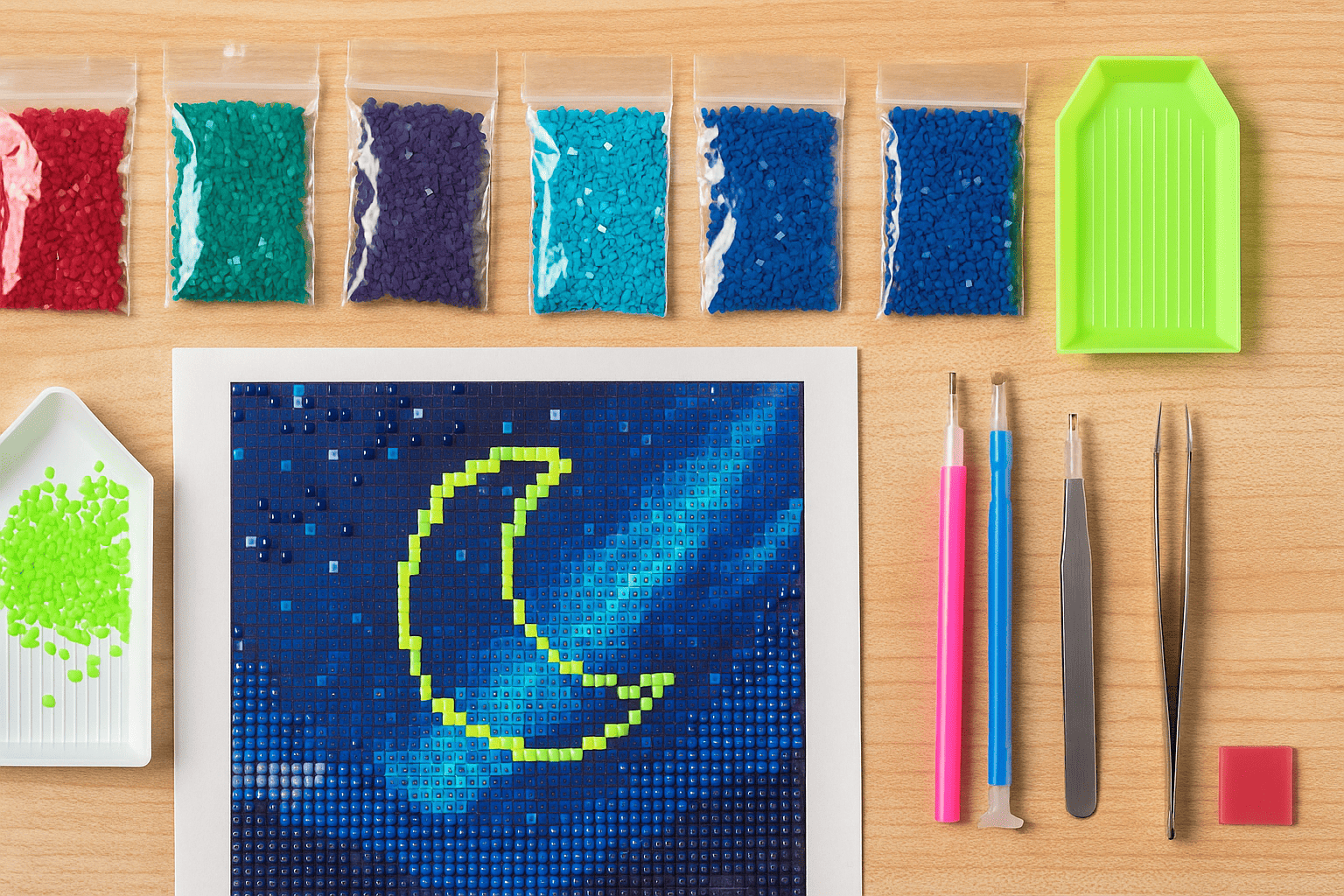 Diamond Painting Anleitung mit Antworten auf häufige Fragen für Anfänger und Fortgeschrittene