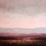 Diamond Painting Abstrakte minimalistische Landschaft in Lila, Taupe und Bordeauxrot