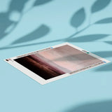 Diamond Painting Abstrakte minimalistische Landschaft in Lila, Taupe und Bordeauxrot