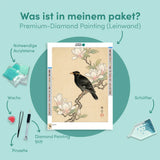 Diamond Painting Amsel bei Magnolie Japan