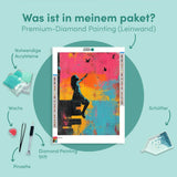 Diamond Painting Banksy farbenfroh – Mädchen mit Vögeln