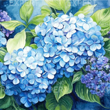 Malen nach Zahlen Blaue Hortensie
